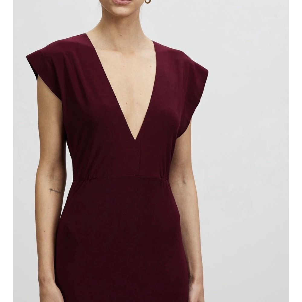 NWT Norma Kamali Burgundy Dress size large Retail $222